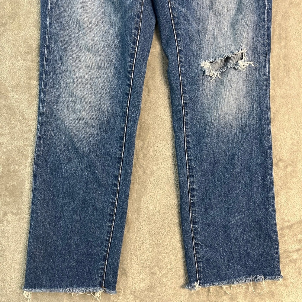 Banana Republic Vintage Straight Jeans Womens 28L (29x28) Distressed Raw Hem - Picture 3 of 13